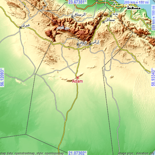 Topographic map of Adam