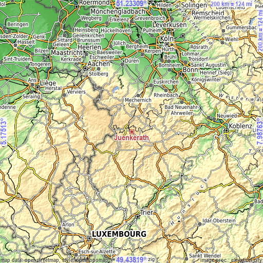 Topographic map of Jünkerath