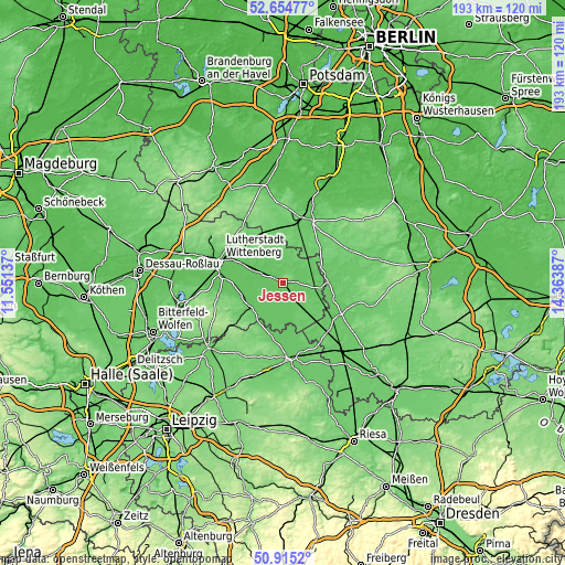 Topographic map of Jessen