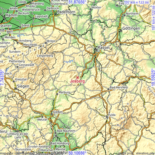 Topographic map of Jesberg