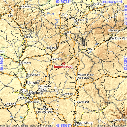 Topographic map of Immenreuth