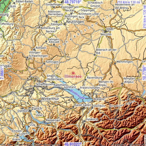 Topographic map of Illmensee