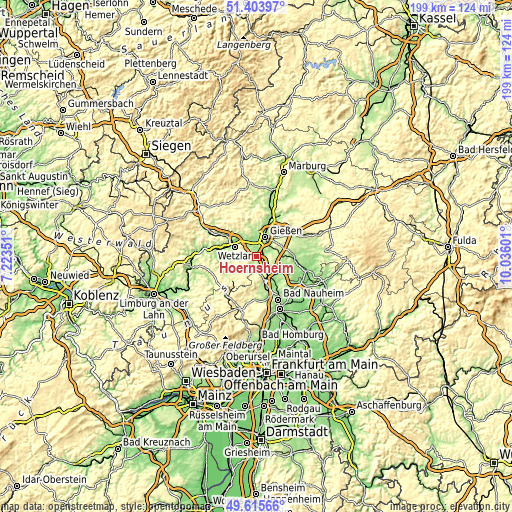 Topographic map of Hörnsheim