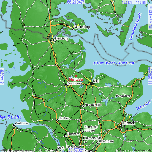 Topographic map of Holtsee