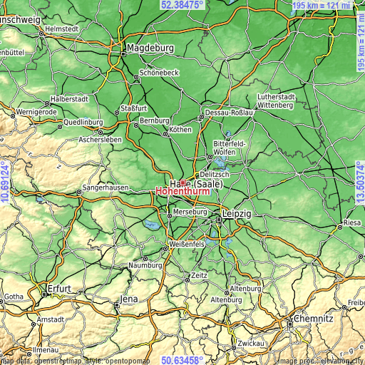 Topographic map of Hohenthurm