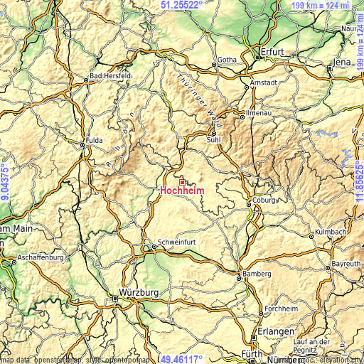 Topographic map of Höchheim