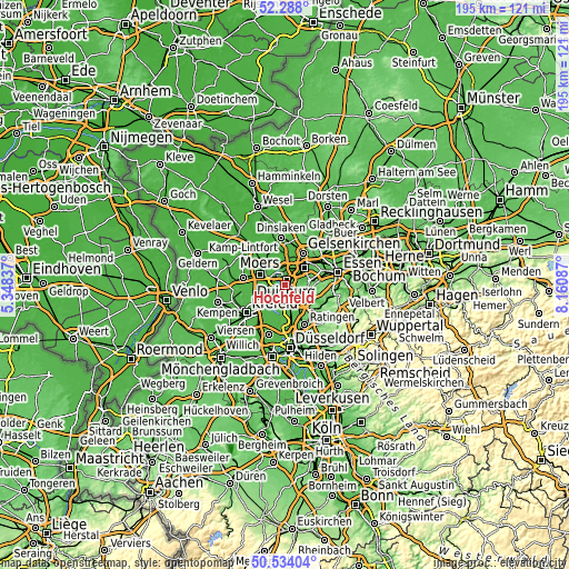Topographic map of Hochfeld