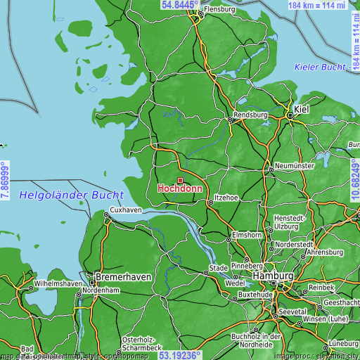 Topographic map of Hochdonn