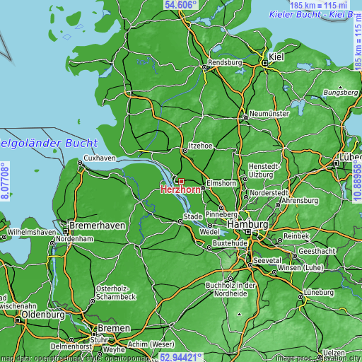 Topographic map of Herzhorn