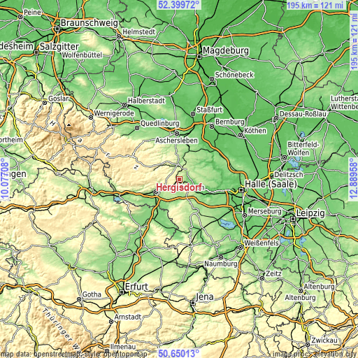 Topographic map of Hergisdorf