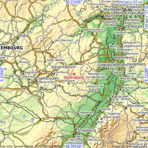 Topographic map of Heltersberg