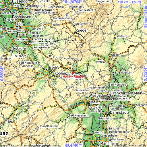 Topographic map of Heistenbach