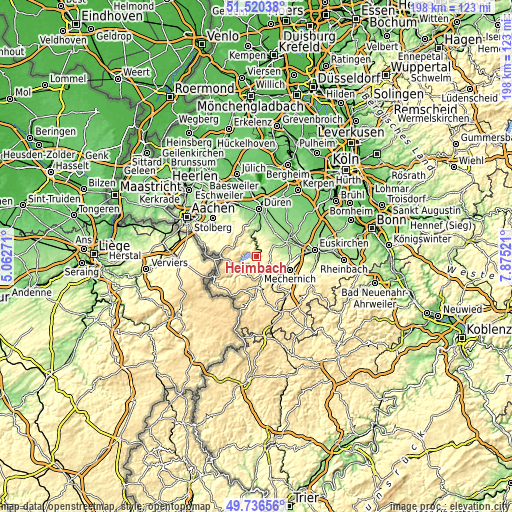 Topographic map of Heimbach