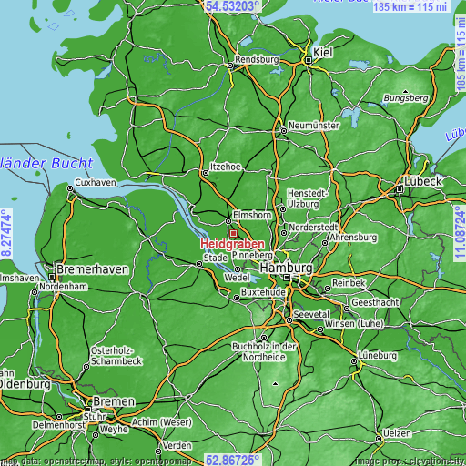 Topographic map of Heidgraben