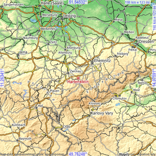 Topographic map of Hartenstein