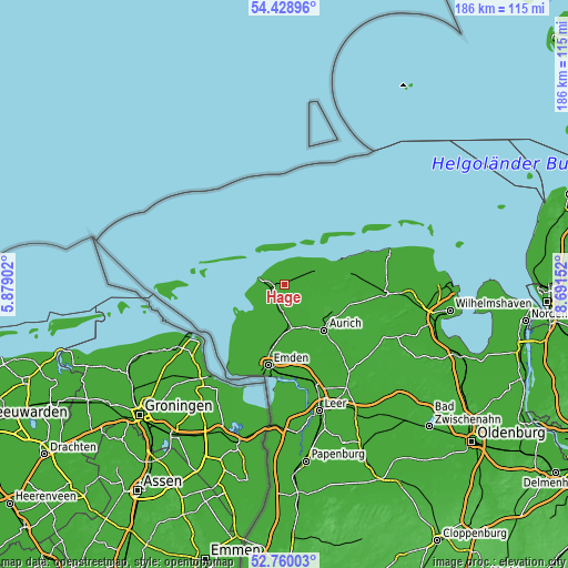 Topographic map of Hage