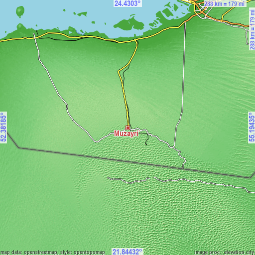 Topographic map of Muzayri‘