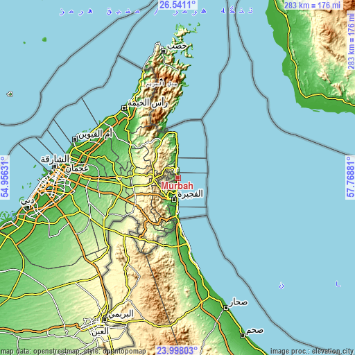 Topographic map of Murbaḩ