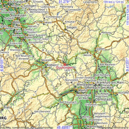 Topographic map of Gückingen