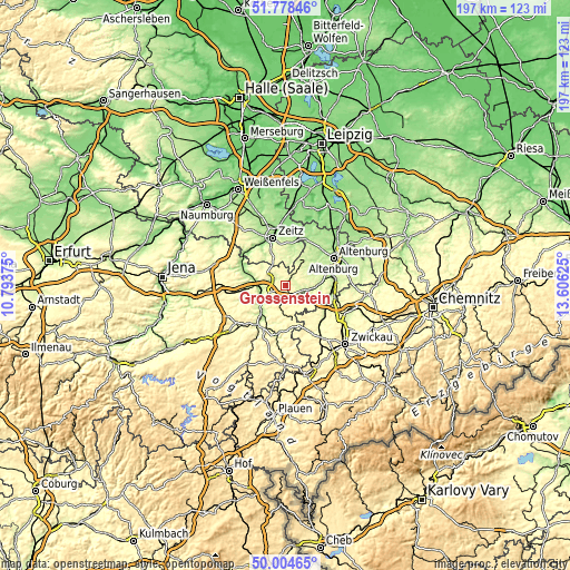 Topographic map of Großenstein