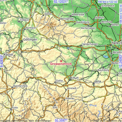 Topographic map of Großenehrich