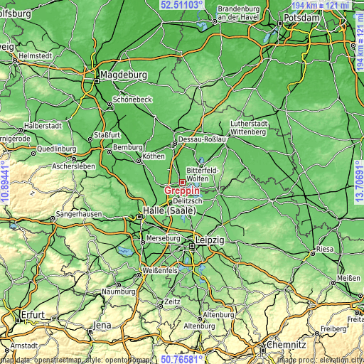 Topographic map of Greppin