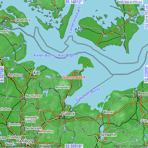 Topographic map of Gremersdorf