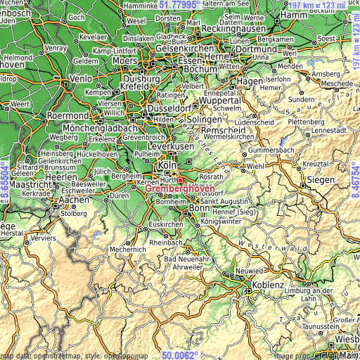 Topographic map of Gremberghoven
