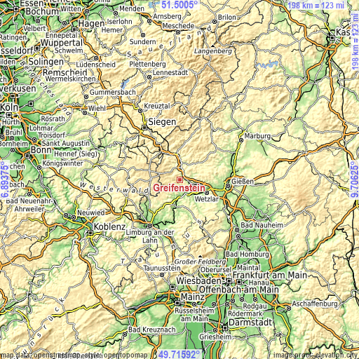 Topographic map of Greifenstein
