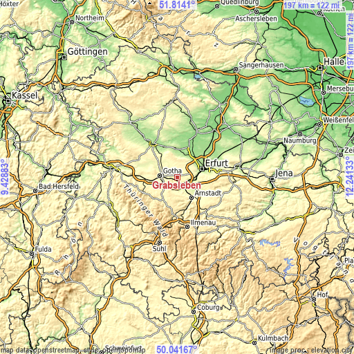 Topographic map of Grabsleben