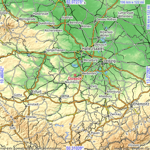 Topographic map of Goseck