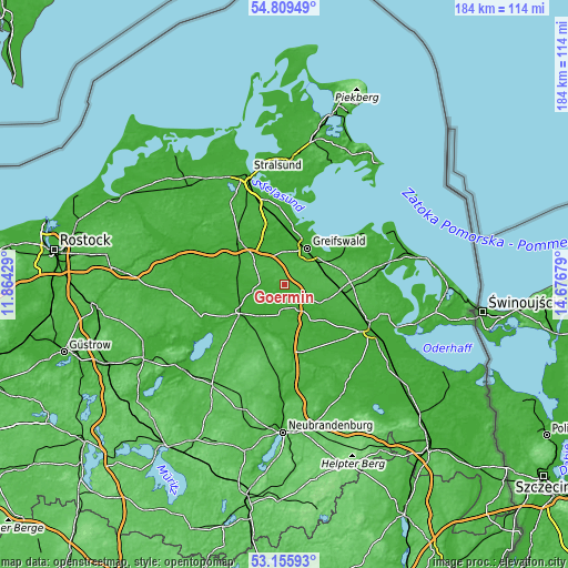 Topographic map of Görmin