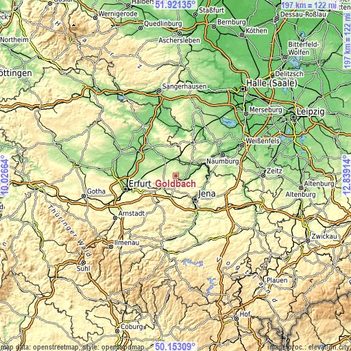 Topographic map of Goldbach