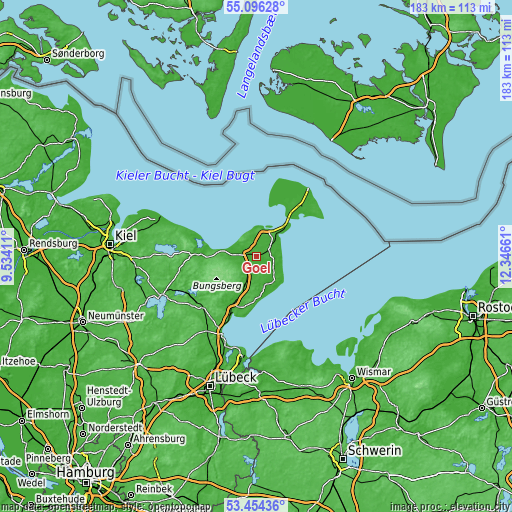 Topographic map of Goel