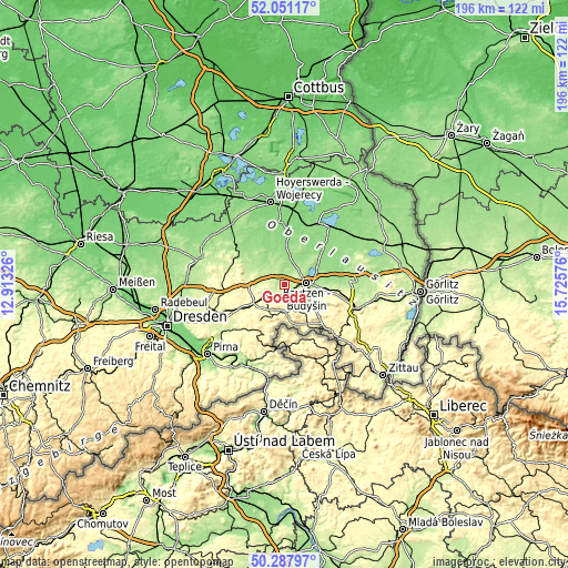 Topographic map of Göda