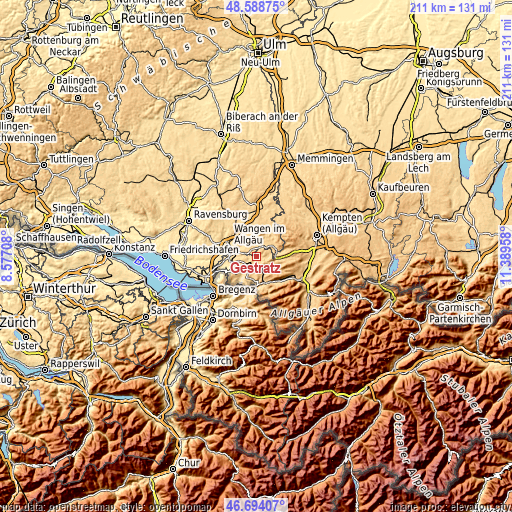 Topographic map of Gestratz