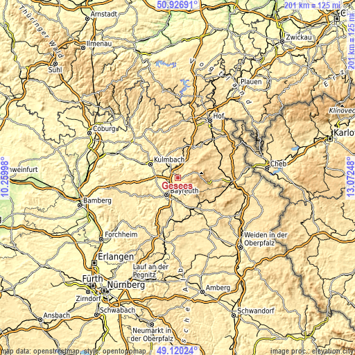 Topographic map of Gesees