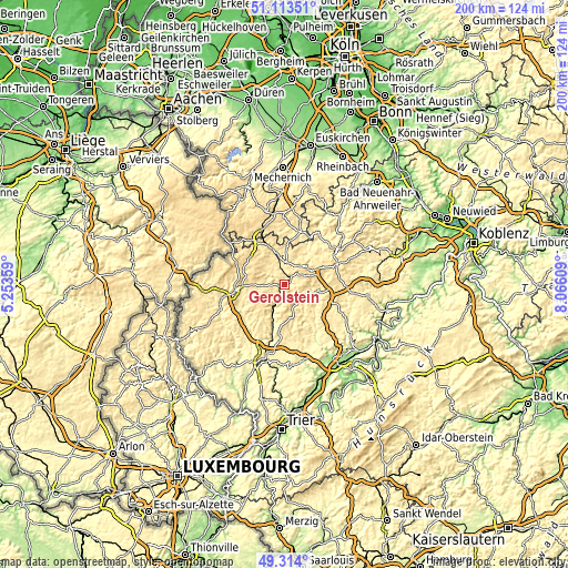 Topographic map of Gerolstein