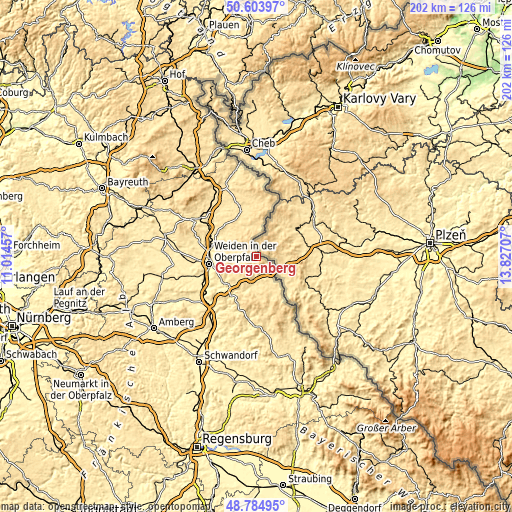 Topographic map of Georgenberg