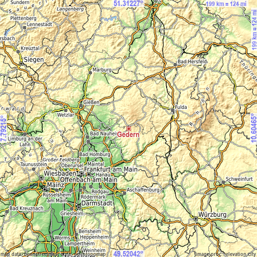 Topographic map of Gedern