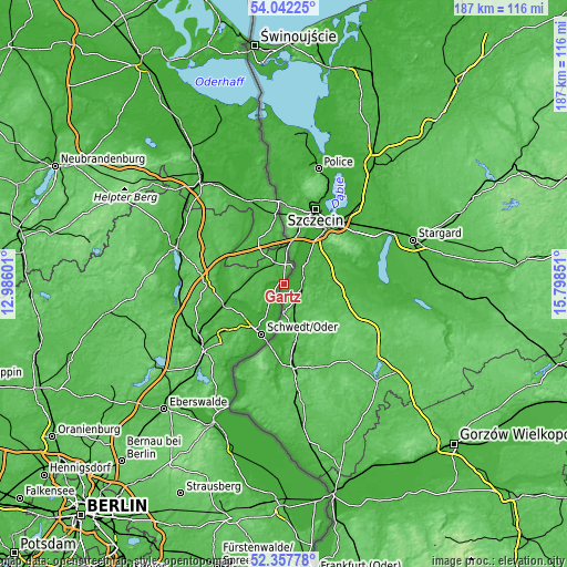 Topographic map of Gartz