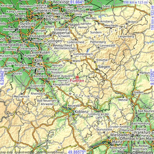 Topographic map of Fürthen