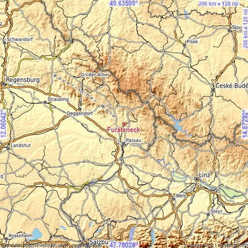 Topographic map of Fürsteneck