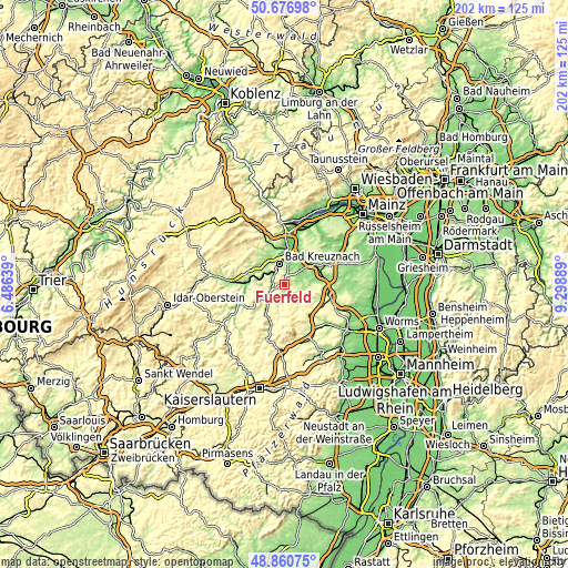 Topographic map of Fürfeld