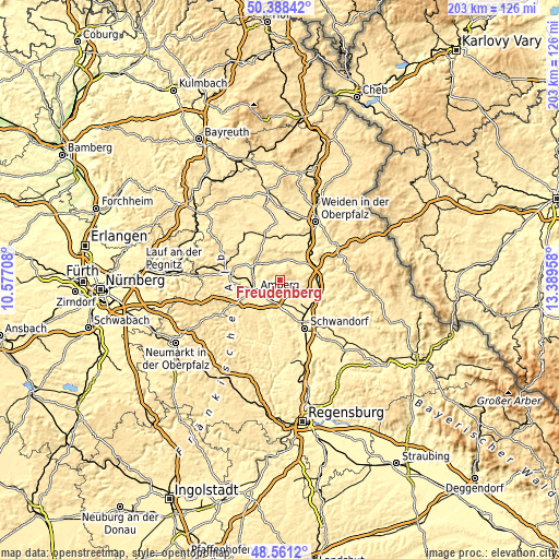 Topographic map of Freudenberg