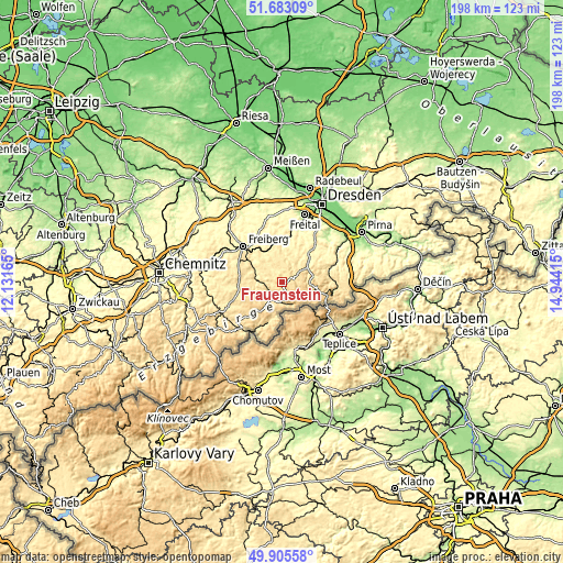 Topographic map of Frauenstein