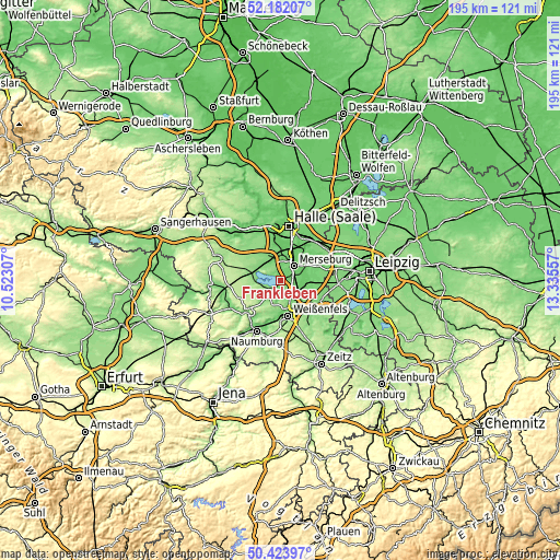 Topographic map of Frankleben