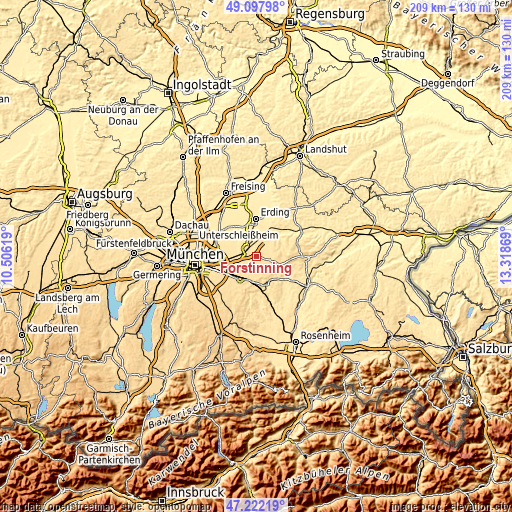 Topographic map of Forstinning