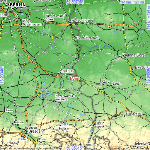 Topographic map of Forst