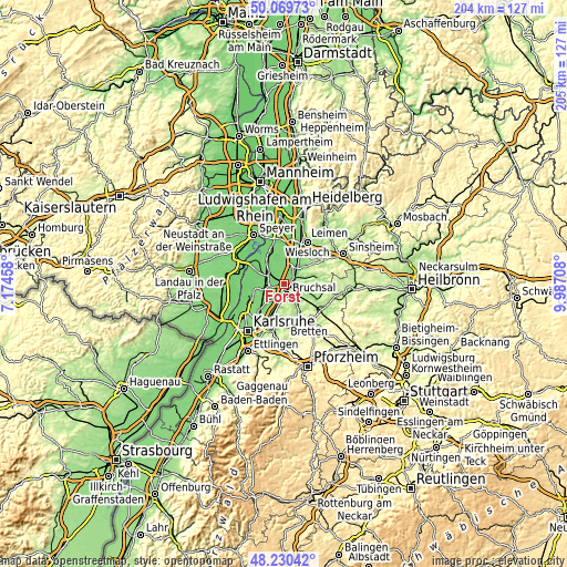 Topographic map of Forst